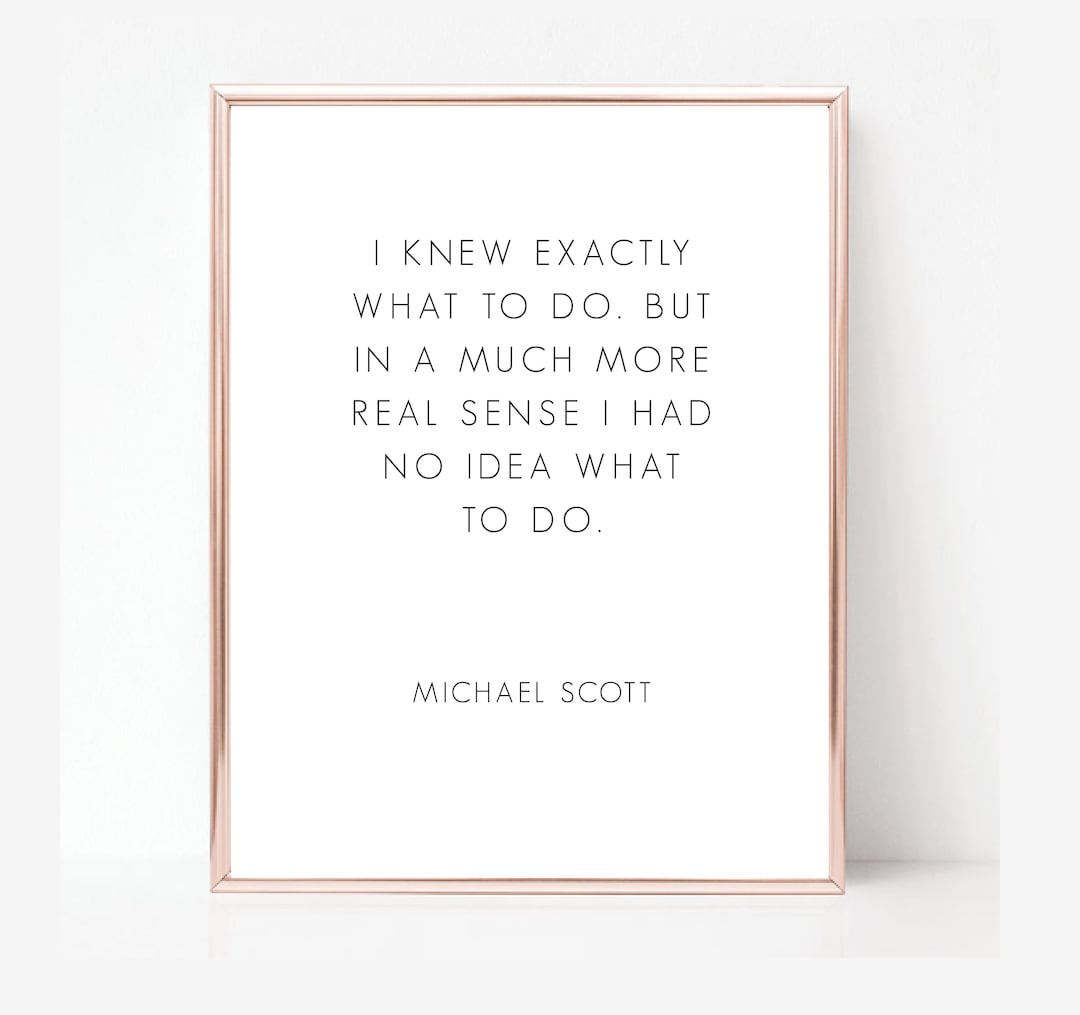 Michael Scott Quote Printable Wall Art Room Decor Apartment Decor Home ...