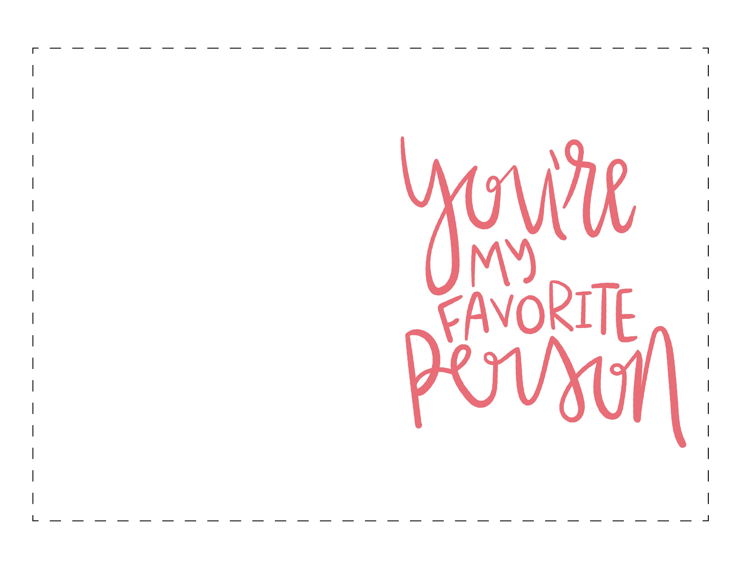 You're My Favorite Person Printable Card Printable Etsy UK