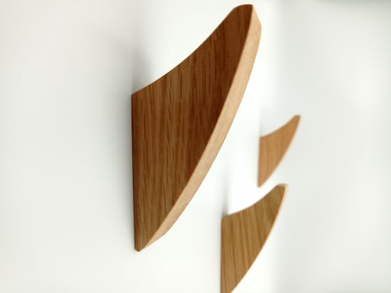 Wooden Wall Hooks, Wood Coat Rack, Mudroom Wood Wall Hangers For Accessories, Backpack Hooks, Minimalist Home Decor