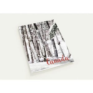 Canada Wonderland-wenskaarten - pak van 10 - Snowy Forest-ontwerp - Milieuvriendelijk