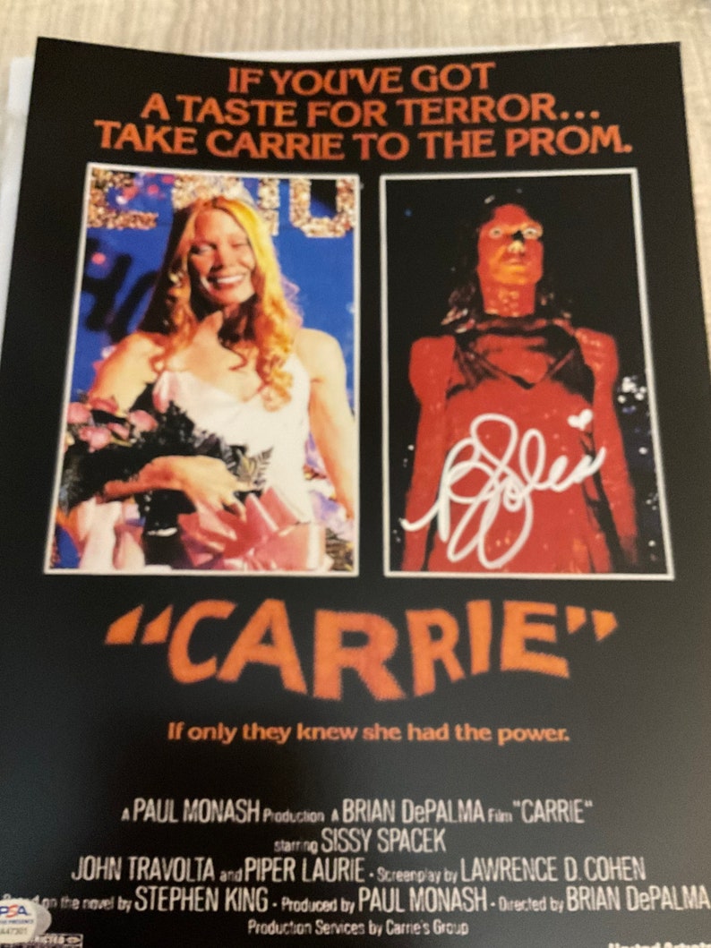 PJ Soles signed Carrie Poster