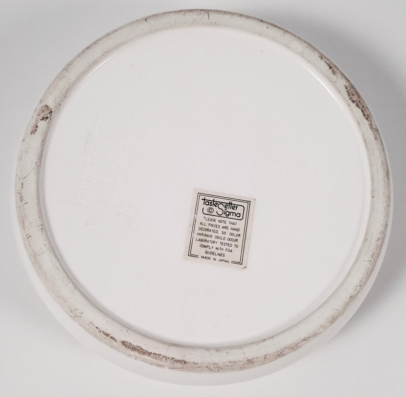 Made in Japan Taste Seller by Sigma White Glaze Vintage Retro Mid Century Modern Ceramic Pet Bowl Food or Water Bowl