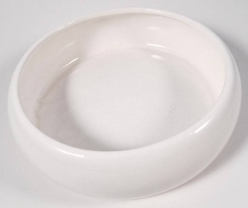Made in Japan Taste Seller by Sigma White Glaze Vintage Retro Mid Century Modern Ceramic Pet Bowl Food or Water Bowl