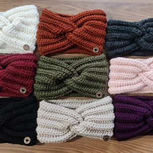 CROCHET HEADBANDS | Crochet Twist Headband | Chunky Headband | Crochet Chunky Headband | Ribbed Headband | Winter Headband