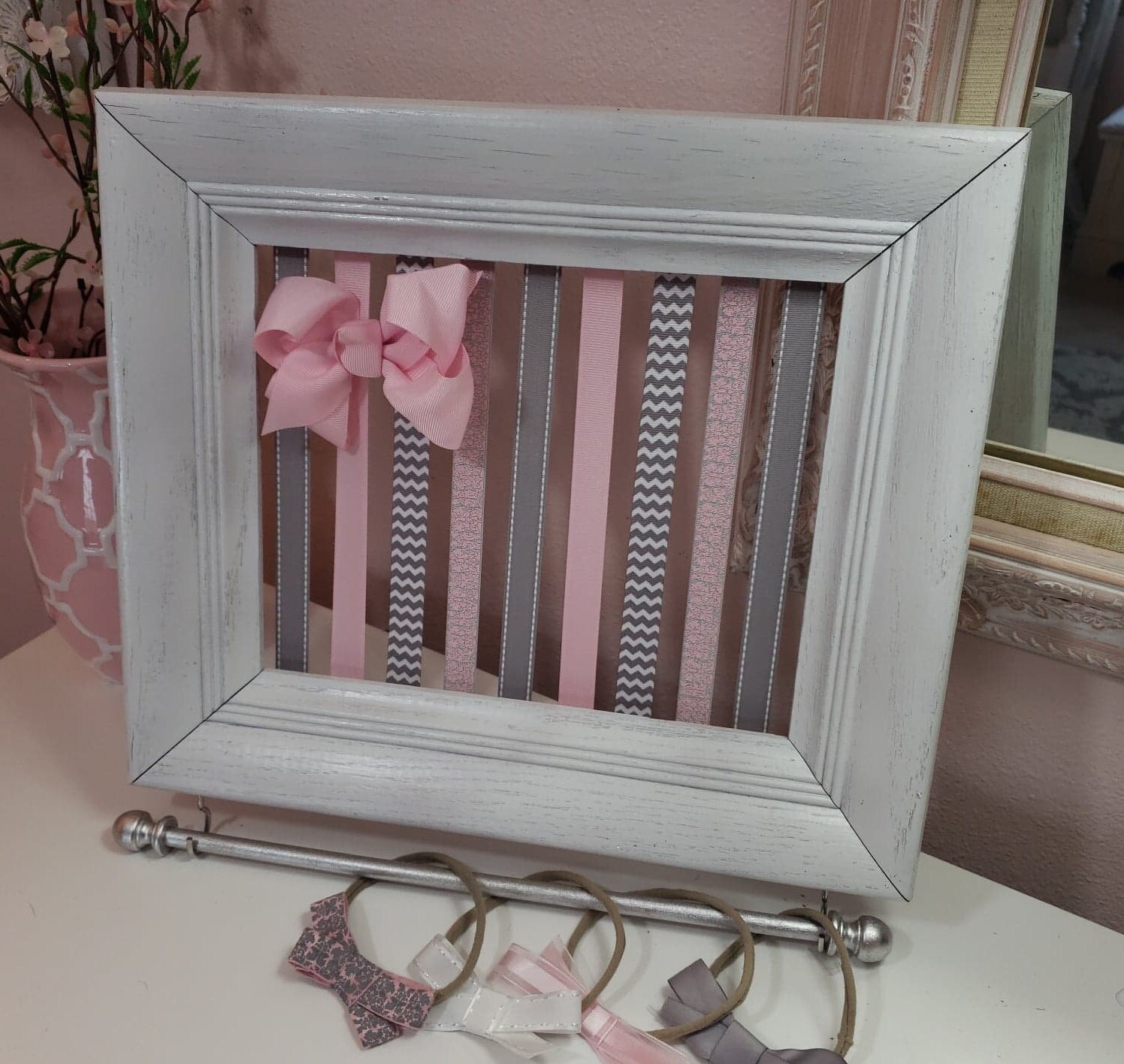 Girl Nursery Decor Hair Bow Organizer Hair Bow Holder Headband
