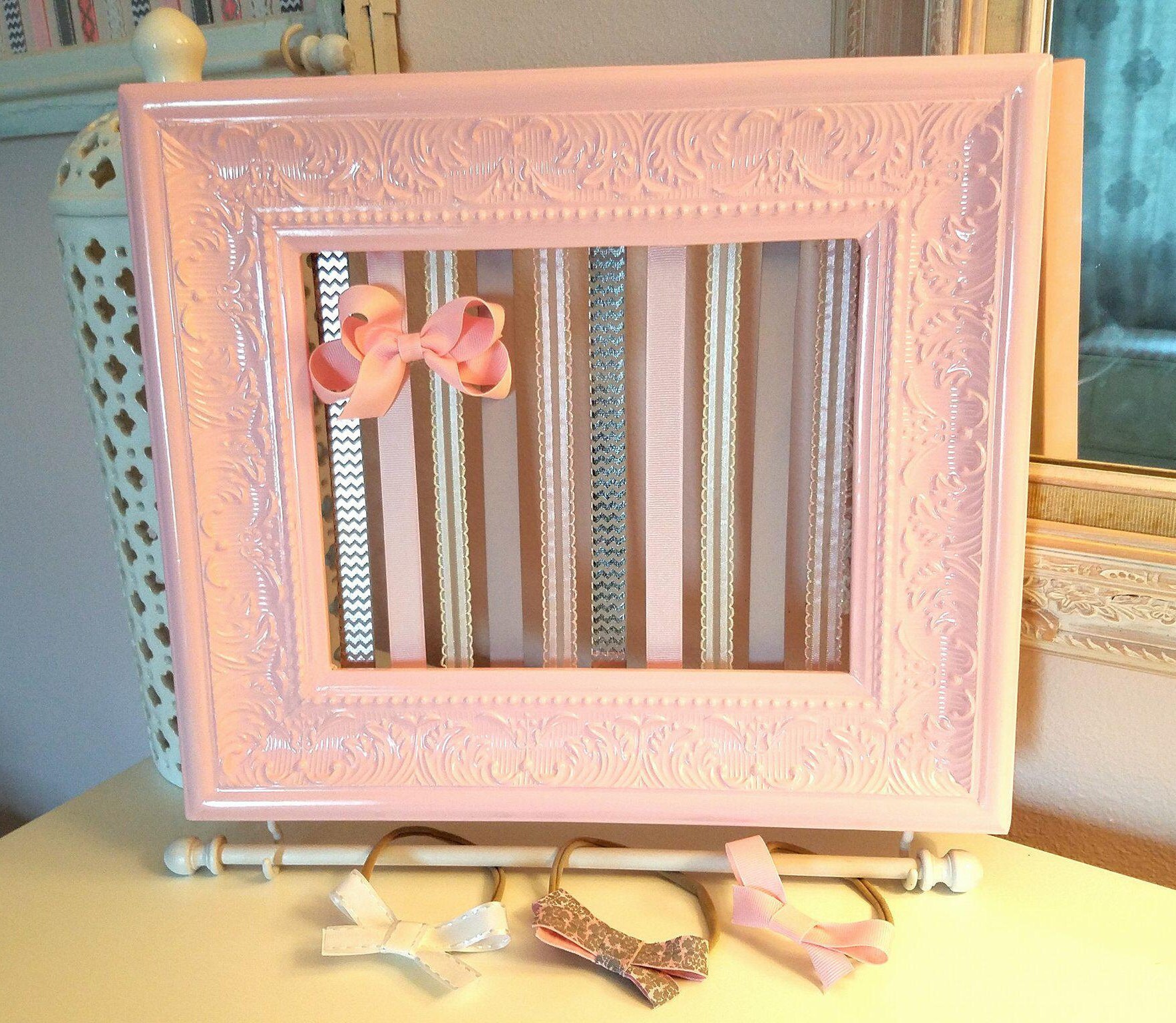 Pretty In Pink Pink Hair Bow Organizer Hair Bow Holder