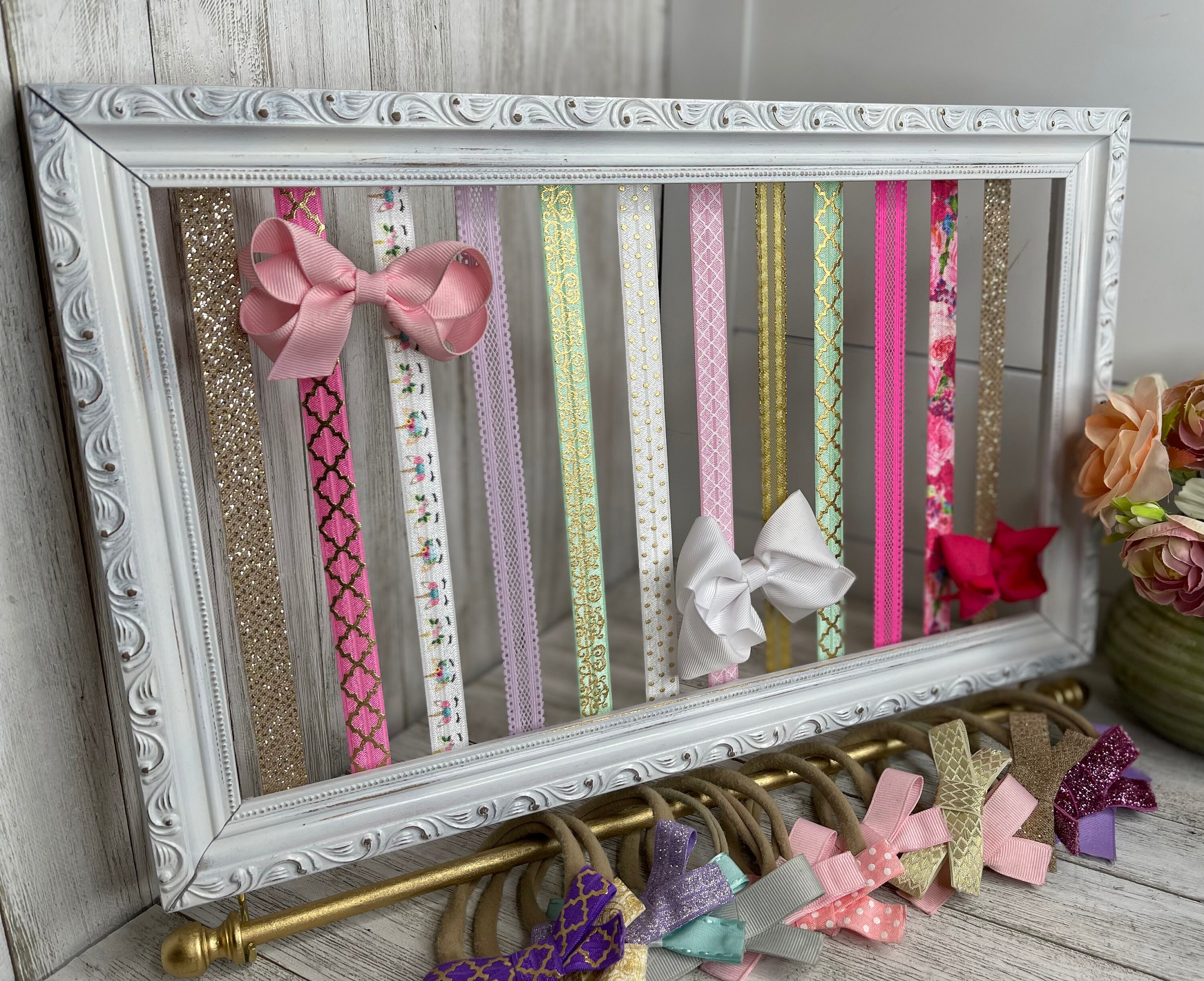 Newborn Gift Girls Bow Holder Girl Nursery Decor Ornate | Etsy