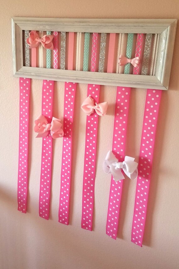 Hairbow Holder Tons Of Bows Hair Bow Storage Hot Pink Etsy