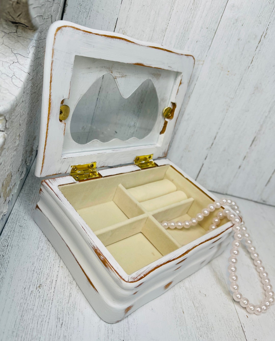 Heart Jewelry Box First Jewelry Box White Jewelry Box Etsy