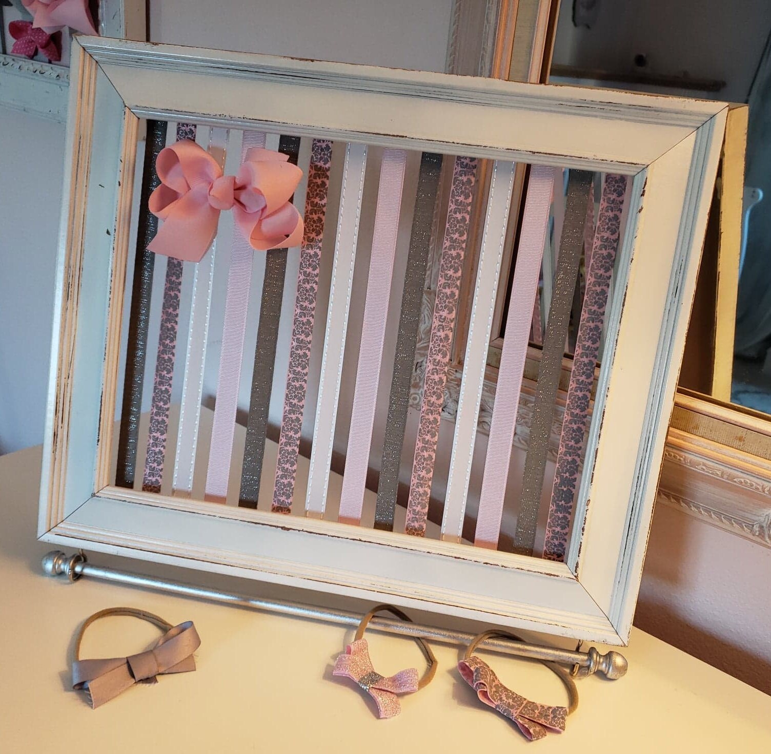 Damask Girl S Bows Hair Bow Holder Headband Holder Hair Bow