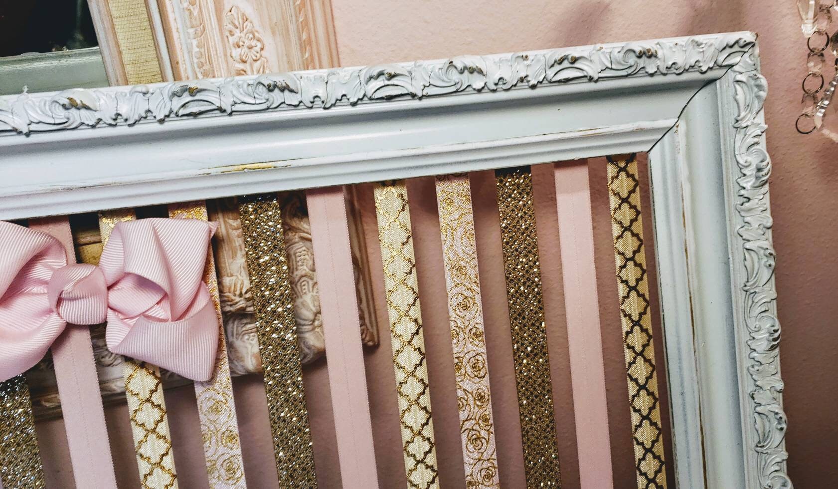 Bow Organizer Bow Holder Dreamy Nursery Gold Nursery Decor | Etsy