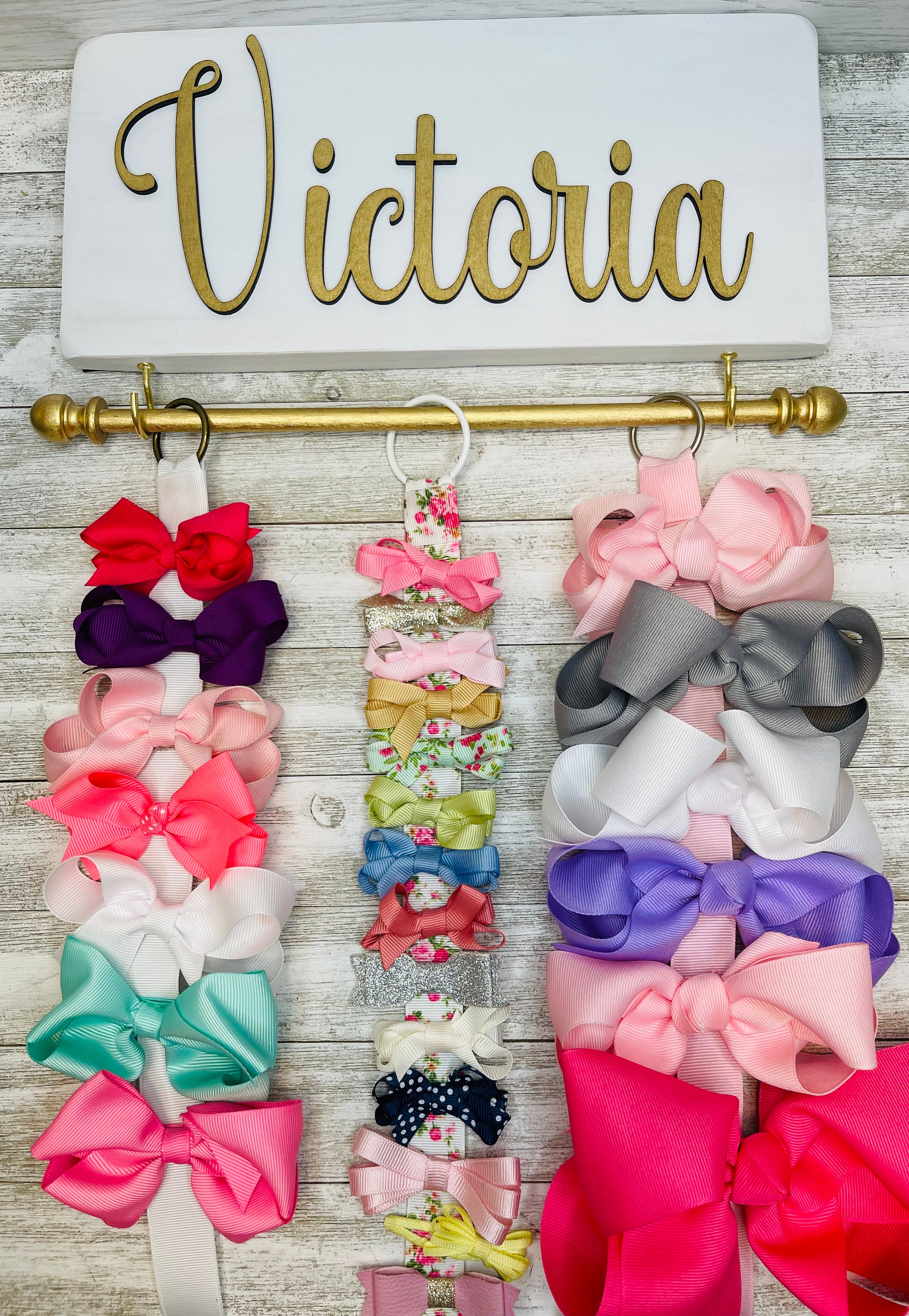 1/4 pc Girls Hair Bow Holder Organizer Ribbon Hair Accessories Bow Storage  Headband Display Hanger Hanging Jewelry Organizers K