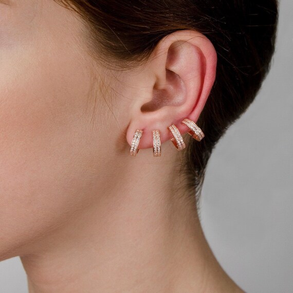 multiple hoop earrings
