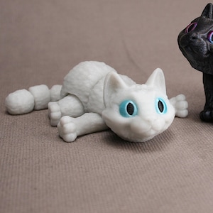 Flexi Kitty Cat, 3dPrinted, Articulated, Posable, Fidget Toy