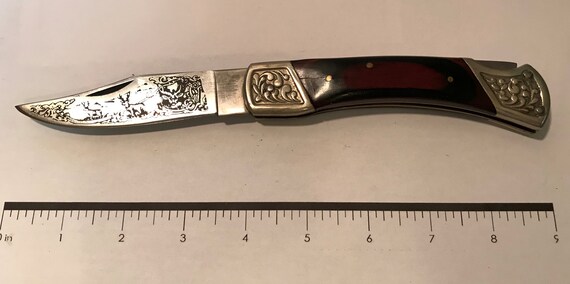 Vintage Old Smoky Os7 Knife Etsy