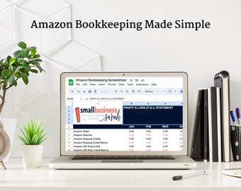 Bookkeeping Spreadsheet for Amazon Sellers, Income & Expense Tracker in Google Sheets, Profit and Loss Report, Be Ready for Taxes! Easy!