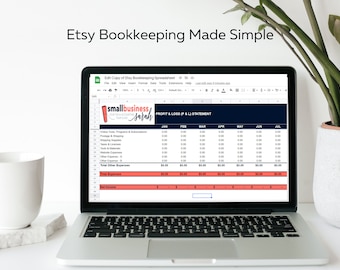 Bookkeeping Spreadsheet for Etsy Sellers, Income & Expense Tracker in Google Sheets, Profit and Loss Report, Be Ready for Taxes!