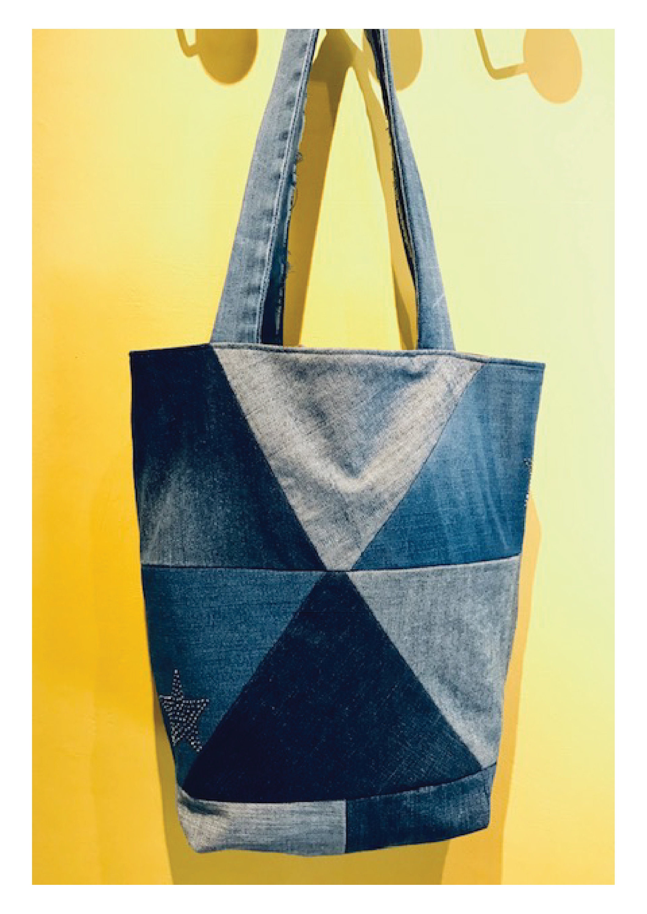 Patchwork Jeans Bag Upcycled Denim Bag Recycled Jeans Bag Etsy