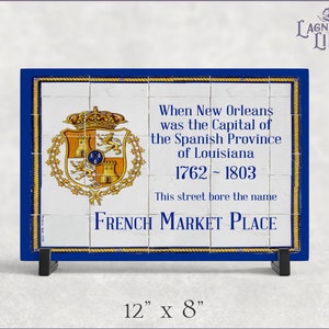 Ceramic Tile Historic Spanish Street Signs of New Orleans French Market Street Art Spanish Street Signs Ceramic Tiles New Orleans Streets
