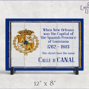 Ceramic Tile Historic Spanish Street Signs of New Orleans Canal Street Art Historic Spanish Street Signs Ceramic Tiles New Orleans Streets