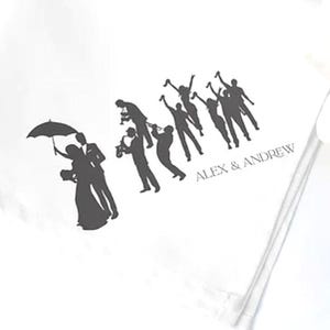 Wedding Jazz Band Handkerchiefs Personalize Second Line Handkerchiefs Names Date Wedding Favors Custom Made for Weddings Events Party