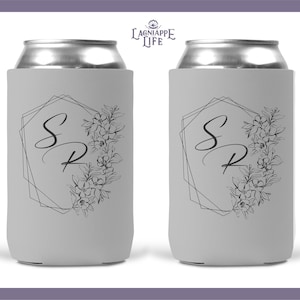 Can Coolers Light Grey Wedding Logos Pictures Can Coolers Wedding Favors Personalized Can Coolers Logos Pictures Personalized Can Coolers