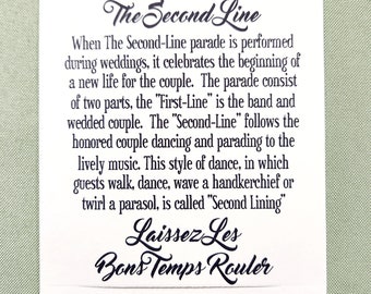 Les Bons Temps Rouler Cards Second Line Sleeves Second Line Cards for Handkerchiefs Sleeve Les Bons Temps Rouler Sleeves