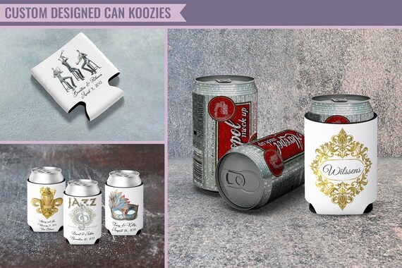 Can Coolers Custom Koozies Wedding Favors Personalized Koozies 