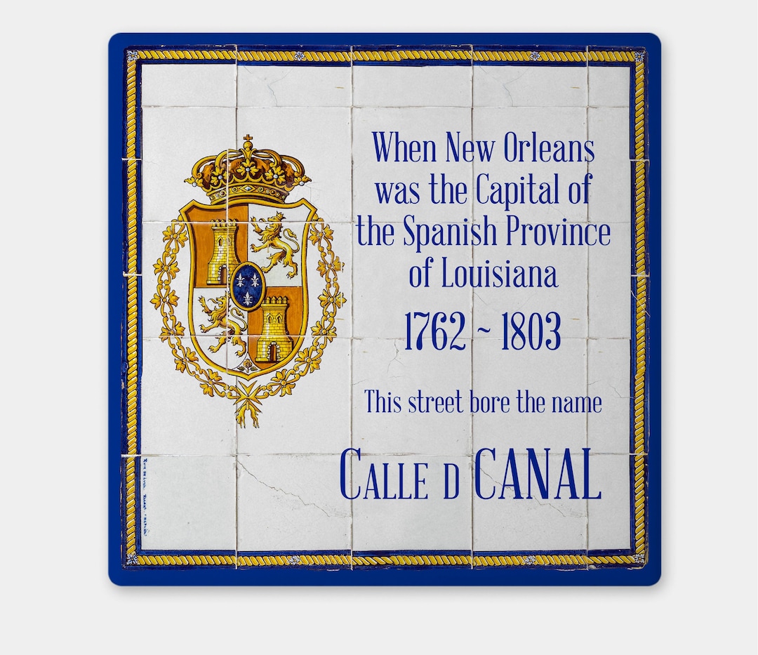 Canal Street Coaster Stone New Orleans Street Names Coasters Spanish