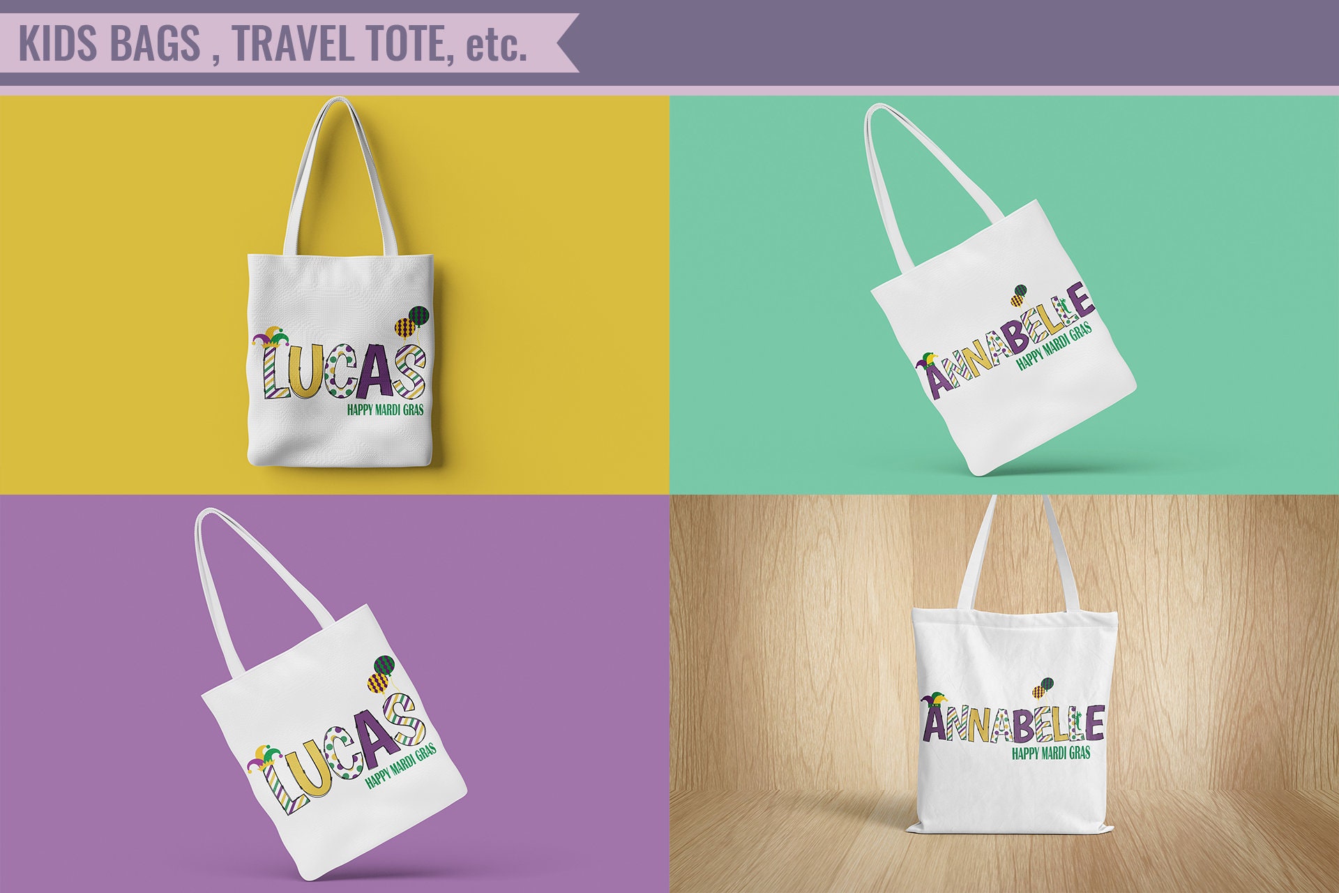 Mardi Gras Bead Market Tote
