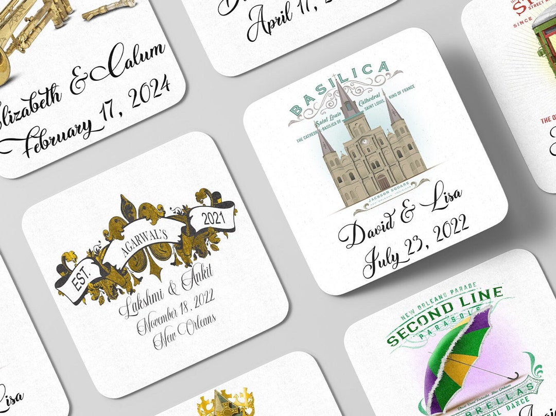 Wedding Coasters Custom Coasters Events Party - Etsy