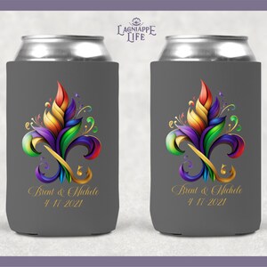 Can Coolers Dark Grey Wedding Neoprene Can Coolers Wedding Favors Personalized Can Coolers Custom Neoprene Can Coolers Personalized