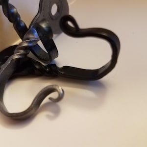 5+ 2&quot; Small Decorative Black Metal Wall Hooks Twisted hook Lot, Decorative hooks, Small Hooks, Forged Hooks, Hooks, Jewelry Hooks