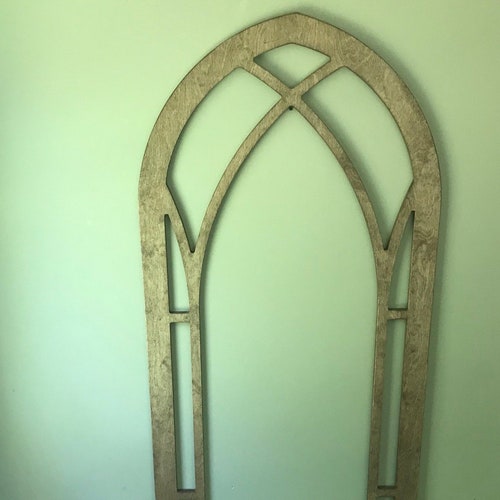 Antique Style Wooden Church Style Window Frame Shabby Chic Farmhouse 