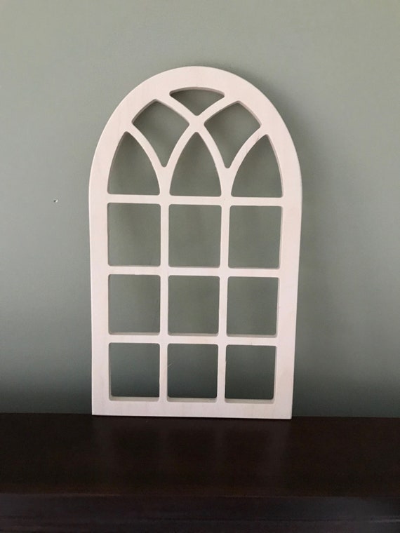 Rustic Modern Farmhouse Wall Art - Handcrafted Arch Window