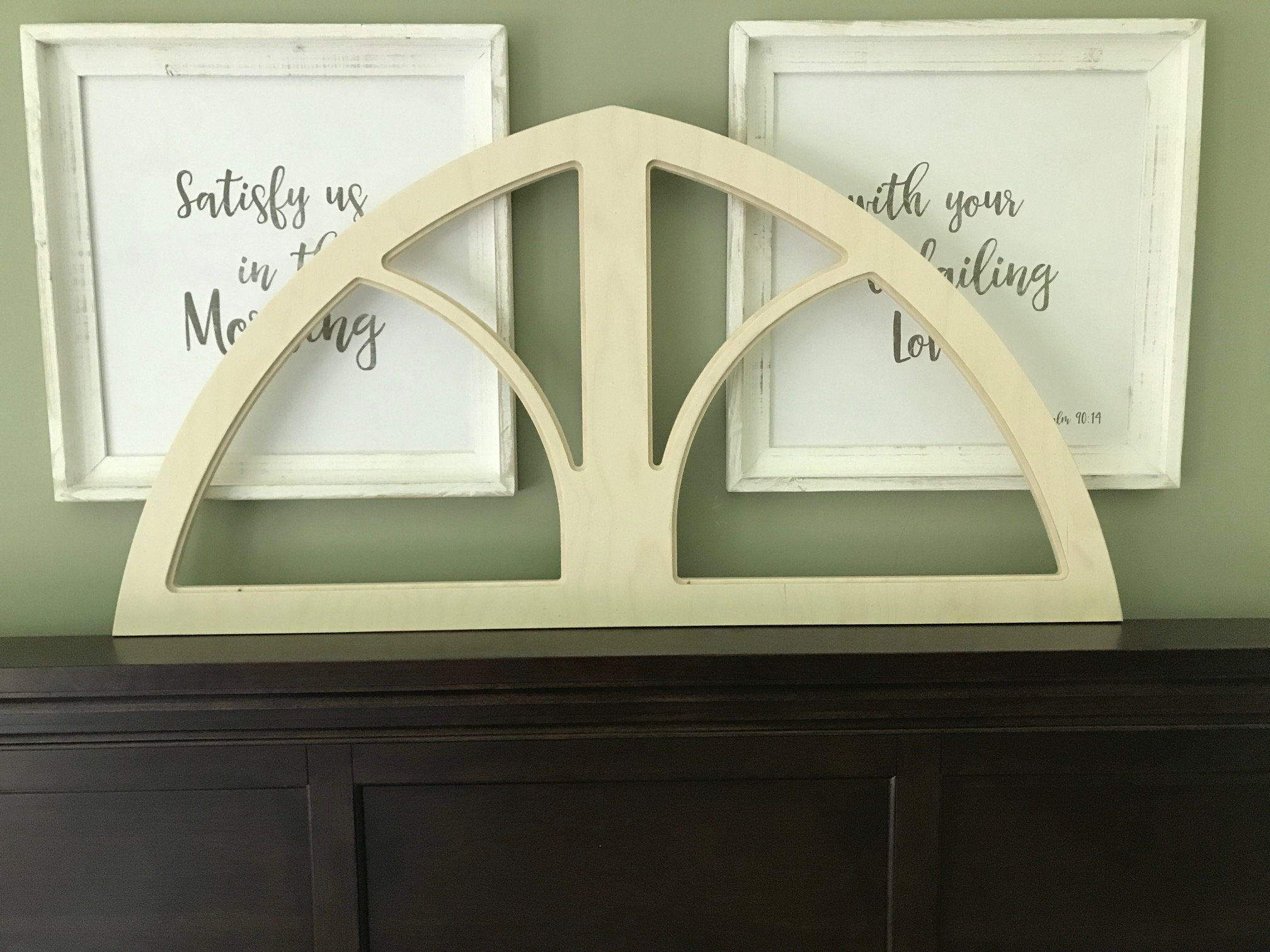 Arched Window Frame Heirloom, Faux Window, Arched, Stained