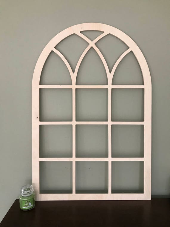 Large Arched Farmhouse Frame Faux Window Faux Window Frame Arched