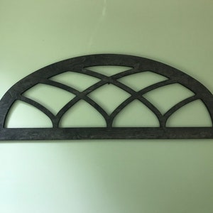 Half Arched window frame, Farmhouse frame, faux arch window, stained, custom arch, wall hanging wall decor, Faux Transom, 15x40
