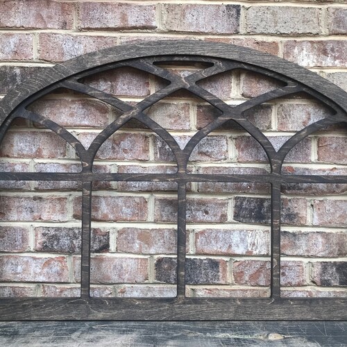 Arched Heirloom Farmhouse Frame Faux Window Arched Stained Etsy