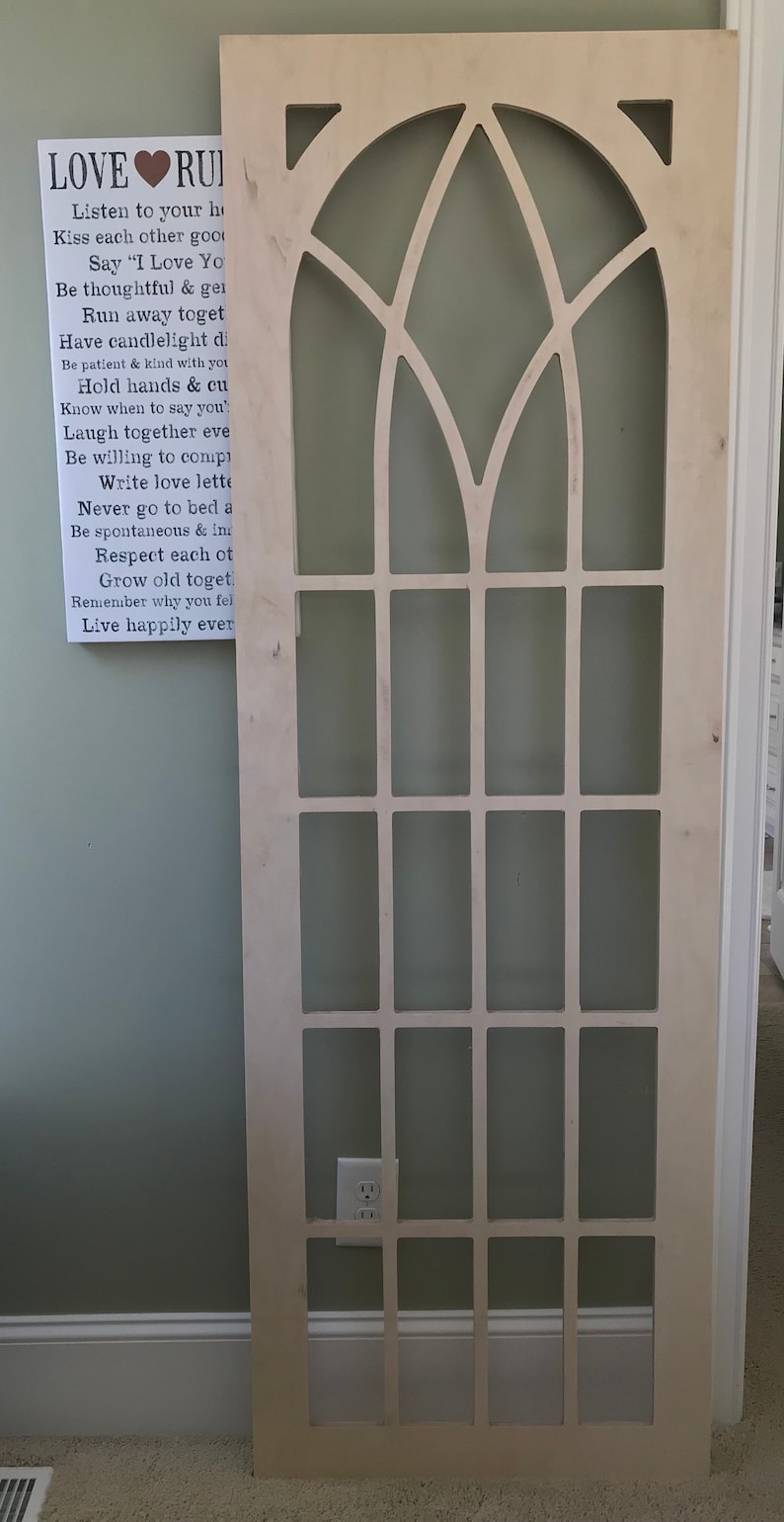 Very Tall Rectangle Farmhouse Window Frame Stained Custom - Etsy