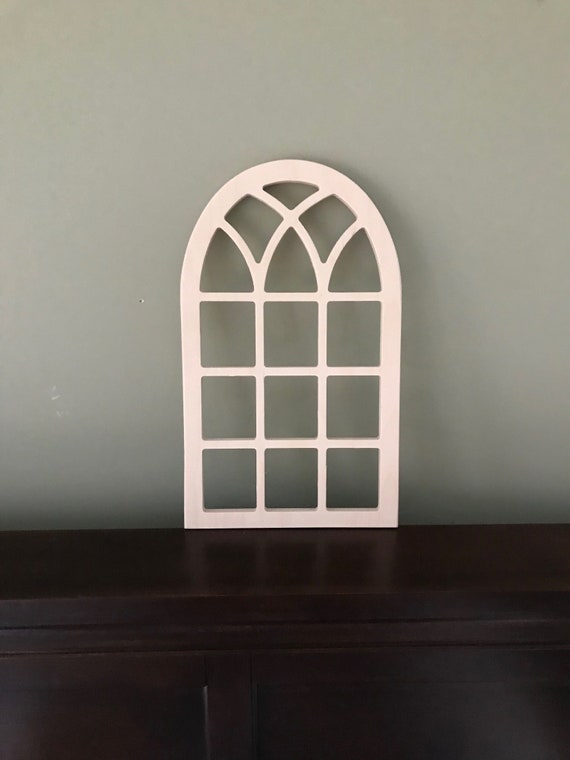 Small Arched Window Frame Faux Window Arch Stained Custom Etsy