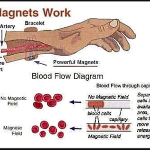 Magnetic magnet Natural real Leather Bracelet filled with very strong magnets Health Arthritis therapy image 2