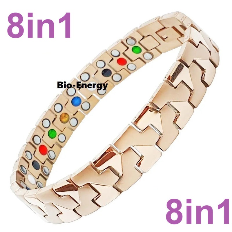 BIO Bracciale 4 In 1 &ndash; Titanio, Anioni, FIR, Germanio E Magnetico &ndash; Bio Energy