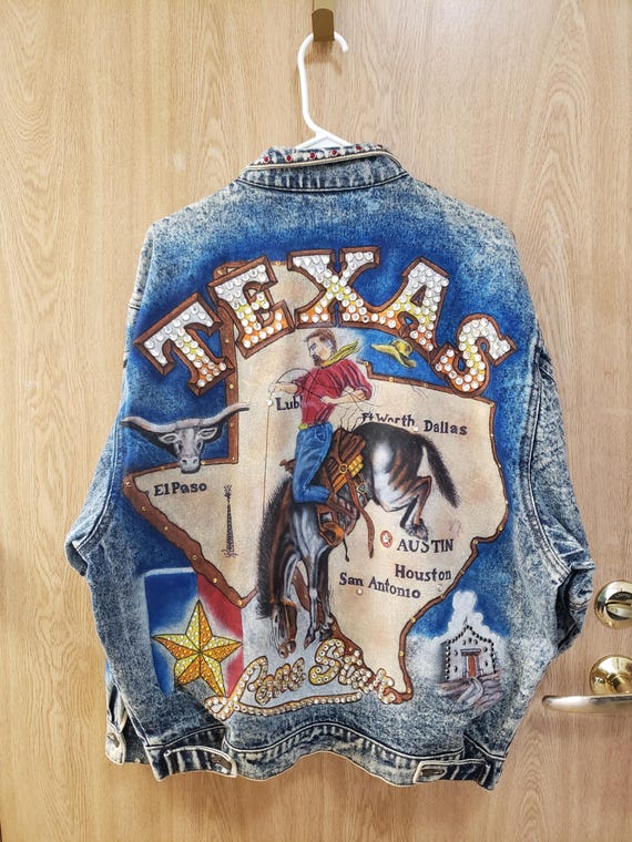 Vintage Tony Alamo 1980 TEXAS Hand Painted Bedazzled … - Gem