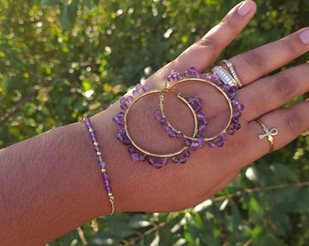 Amethyst Earring Set w/Bracelet // NEW LOW PRICE