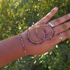 Amethyst Earring Set w/Bracelet // NEW LOW PRICE