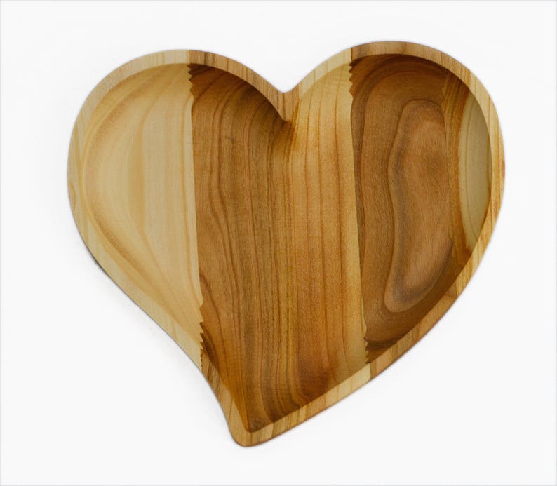 Unique wooden heart shaped serving tray. Free 2 day USA Etsy