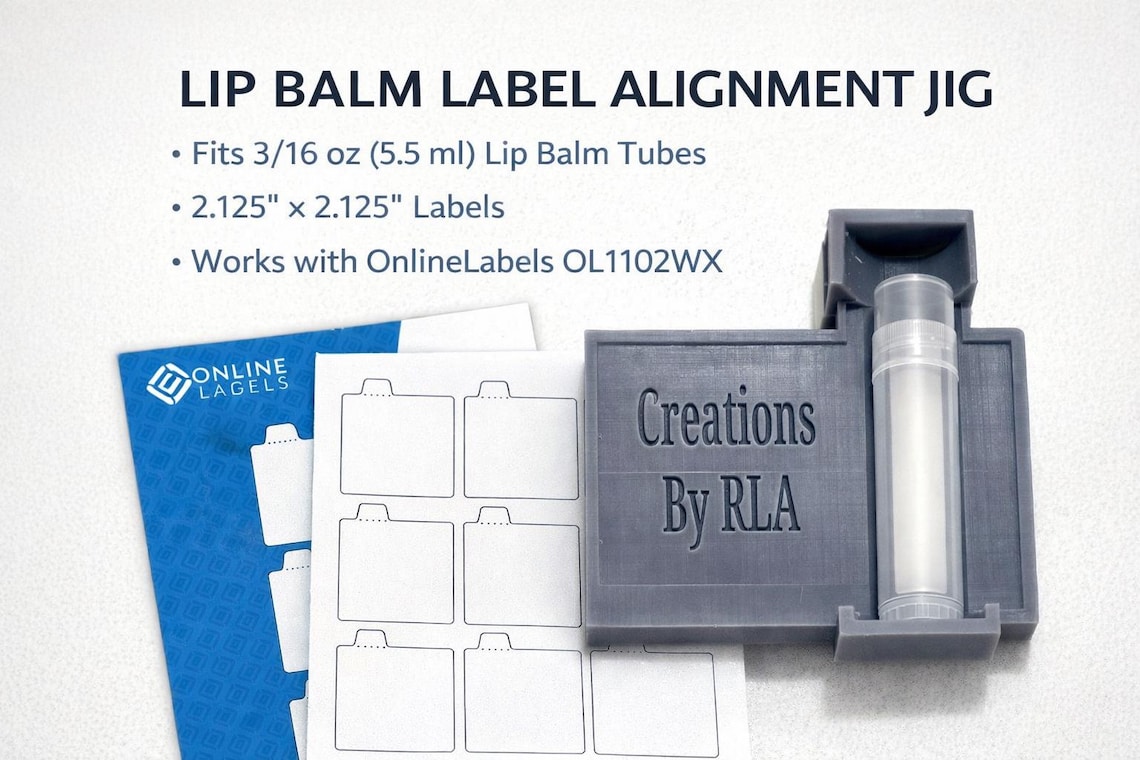 Label Guide Jig Lip Balm Label Alignment Jig | Resin Printed Tool for 3/16 Oz Tubes - Etsy