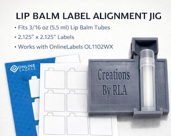 Lip Balm Label Alignment Jig | Resin Printed Tool for 3/16 oz Tubes