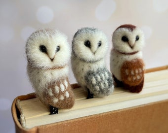 Owl Felt Figurine Owl Bird Animal Soft Toy Animal Felted - Etsy